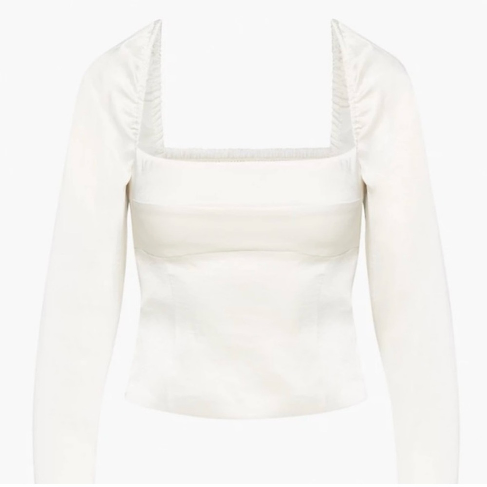 WILFRED - Fate Satin Bustier Blouse Long Sleeve Size M